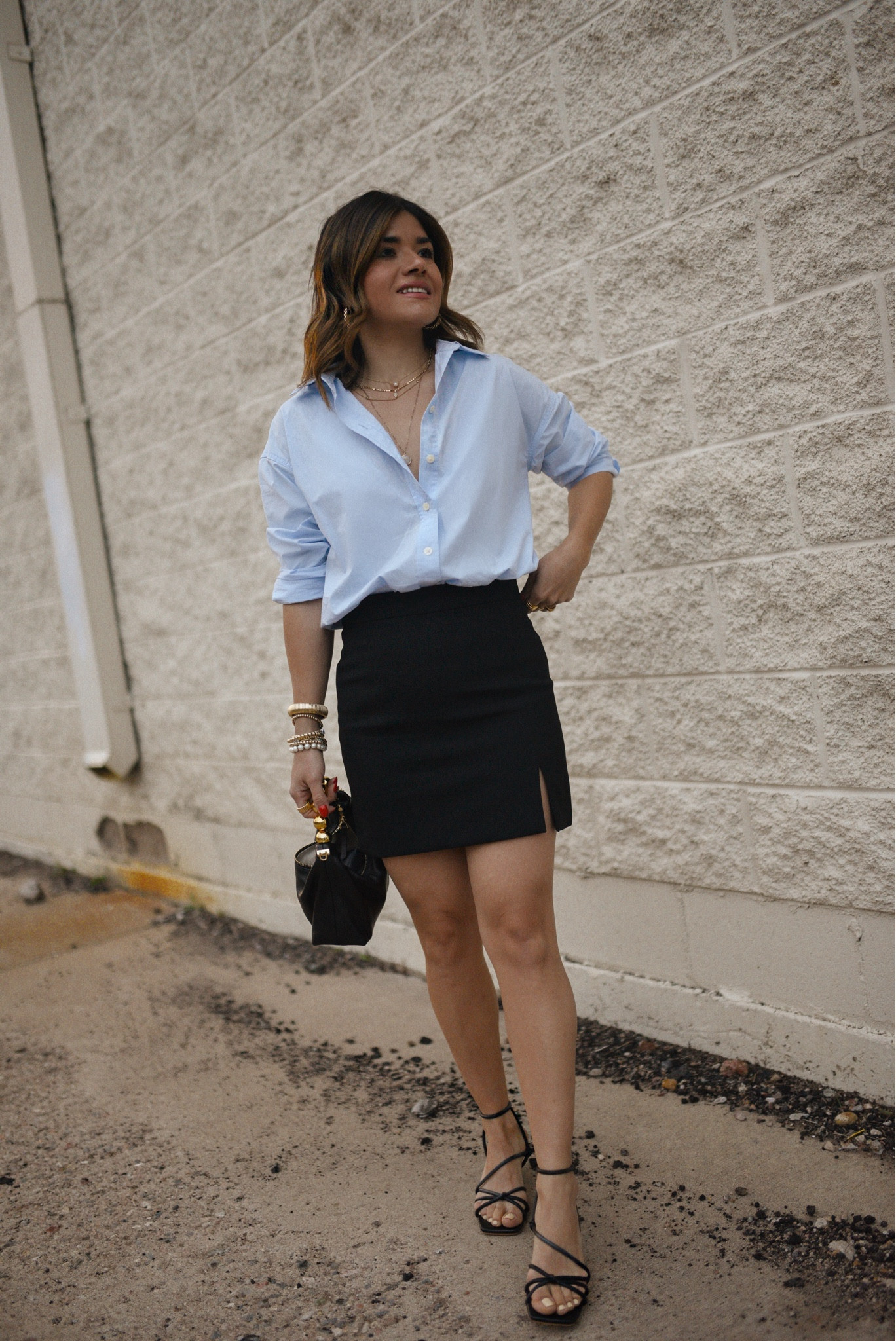 My favorite mini black skirt via Aritzia! The quality is amazing! It runs tts, I’m wearing size 2.
Dolce vita, mini skirt, black sandals, button down shirt, Aritzia

#LTKShoeCrush #LTKFindsUnder100 #LTKFindsUnder50