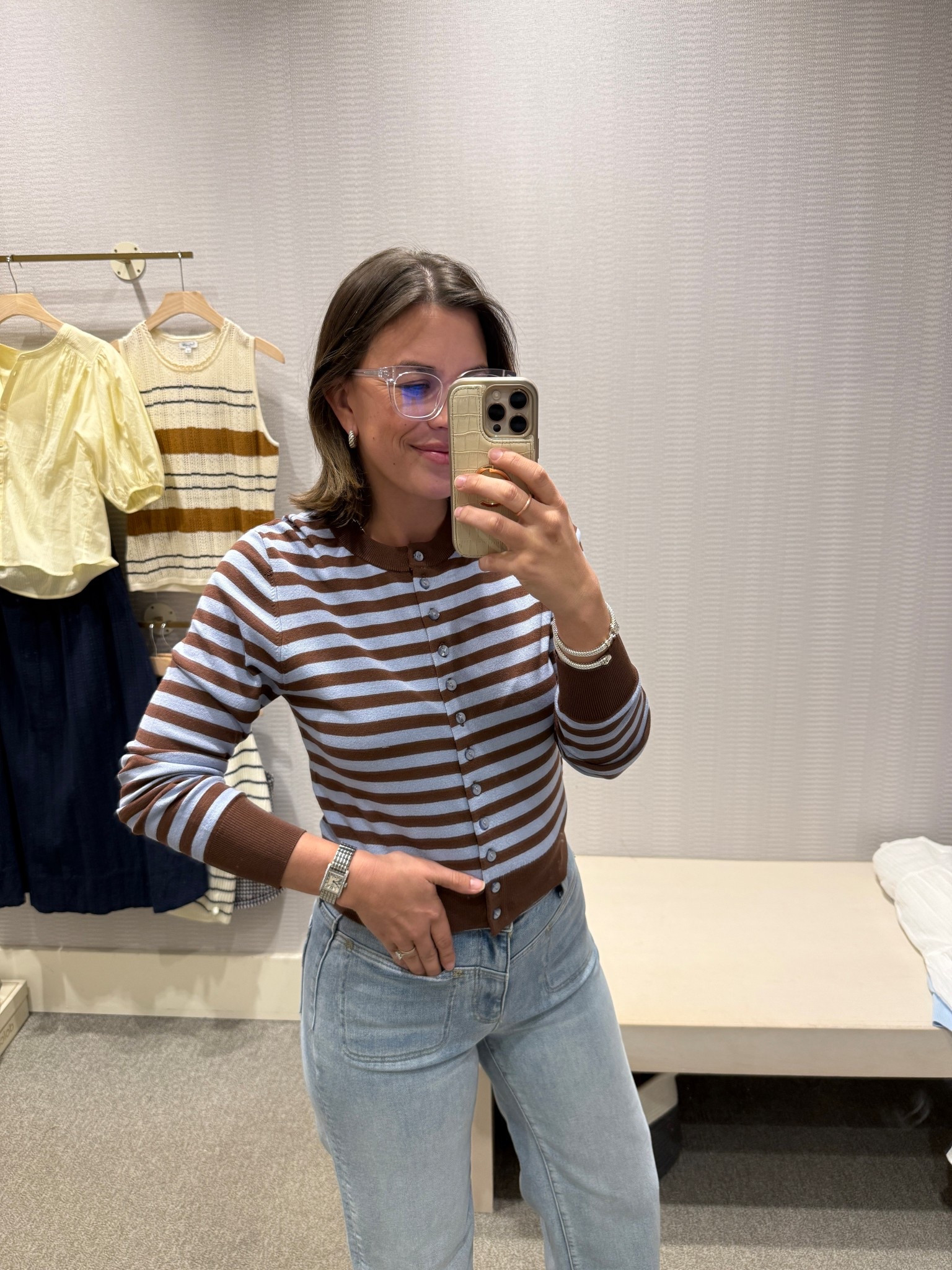 This cardigan was an immediate buy. Love the baby blue and brown combo  

#LTKWorkwear #LTKSeasonal #LTKootd