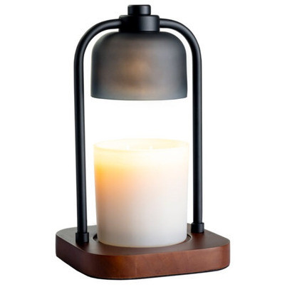 Candle Warmers Pendant Candle Warmer Lantern Black & Wood | Well.ca