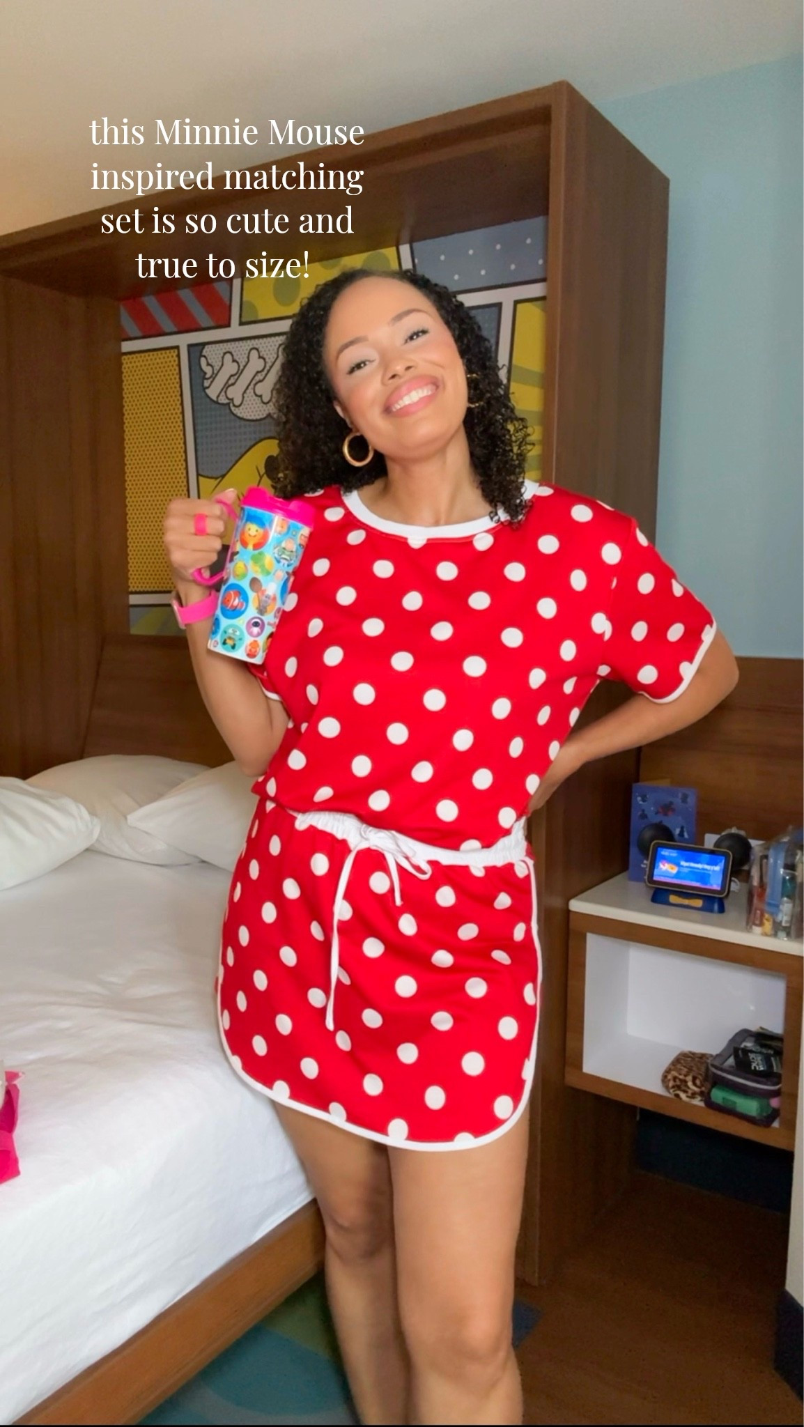 Matching Disney inspired set, Minnie Mouse outfit inspo, red and white polka dots, Disney outfit inspo

#LTKootd #LTKTravel #LTKMidsize