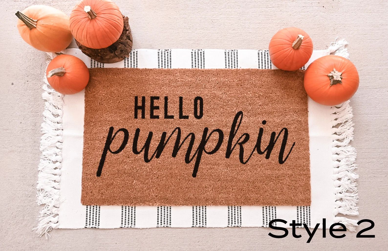 Hello Pumpkin Doormat Pumpkin Door Mat Halloween Doormat - Etsy | Etsy (US)