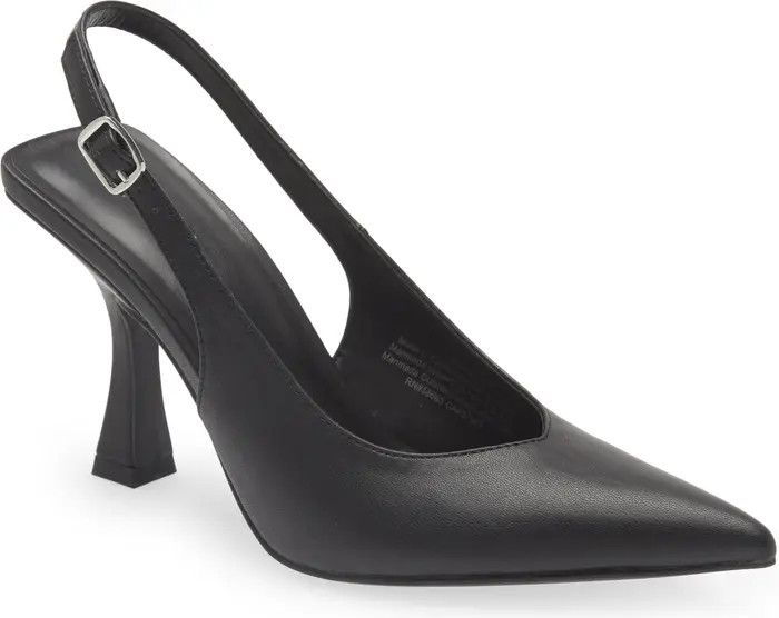 Open Edit Vida Slingback Pointed Toe Pump | Black Sandal Sandals | Black Heels Shoes | Nordstrom