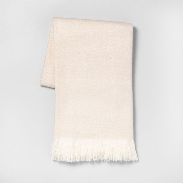 Fringe Throw Blanket Cream - Hearth & Hand™ with Magnolia | Target