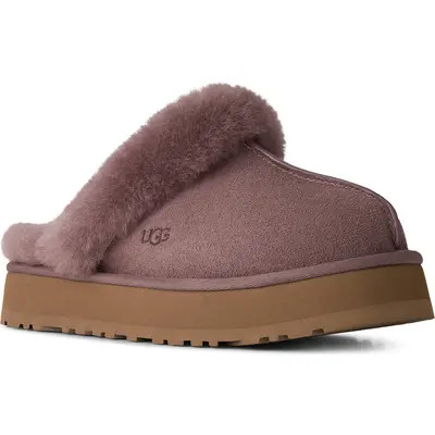 UGG(r) Disquette Slipper in Black Suede at Nordstrom, Size 7 | Nordstrom