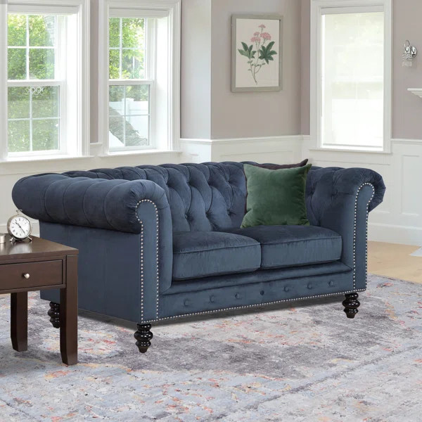 Brooklyn Chesterfield 66" Rolled Arm Loveseat | Wayfair North America