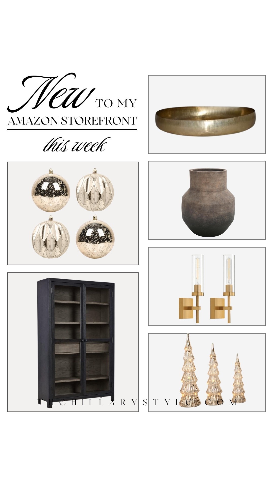 These new Amazon home arrivals are giving elevated, neutral, and timeless. From the rustic terracotta vase and crackle-finish vessel to gold wireless sconces and champagne mercury ornaments, each piece adds effortless warmth and sophistication. Linking everything from sculptural decor to luxe holiday accents for a beautifully curated home.

#LTKHoliday #LTKHome #LTKOver40