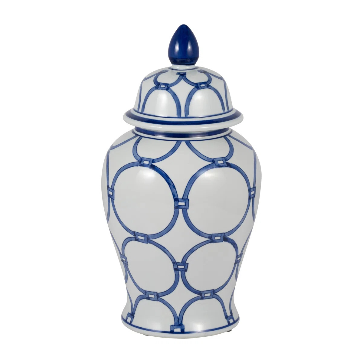 Cinya Ceramic Vase and Decorative Temple Jar with Lid - Elegant Flower Vase for Home Decor | Wayfair North America