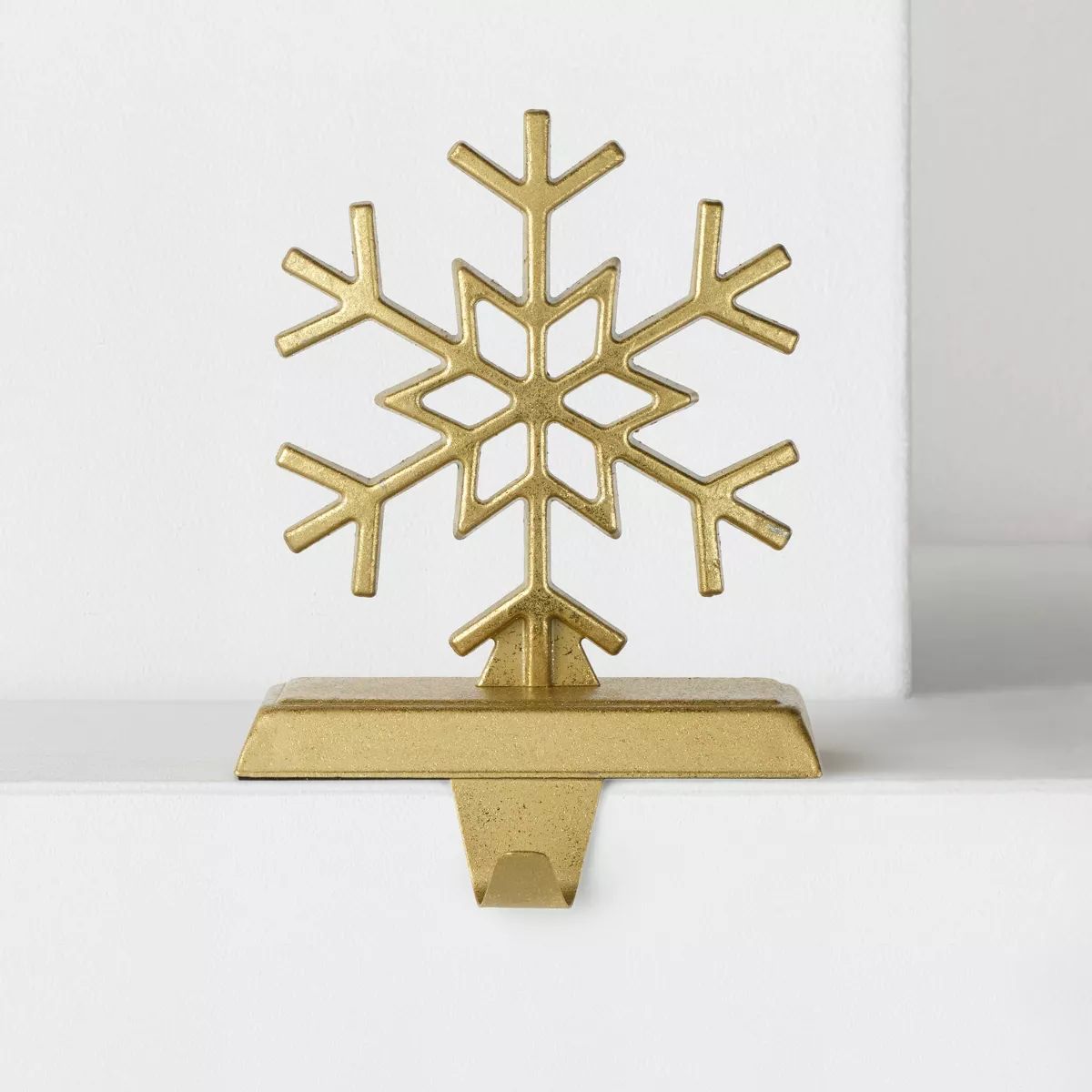 Metal Geo Snowflake Christmas Stocking Holder Gold - Wondershop™ | Target