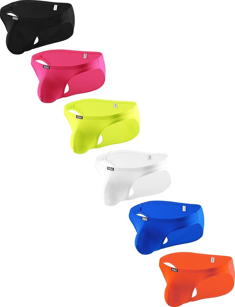 IKINGSKY Men's Silky Bulge Briefs Big Pouch Underwear Sexy Low Rise Stretch Under Panties for Men | Amazon (US)