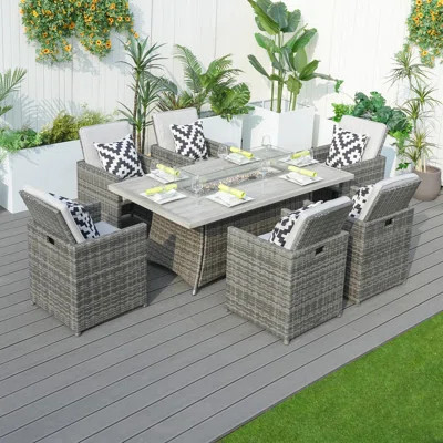 Gauna 6 Person Outdoor Dining Set | Wayfair North America