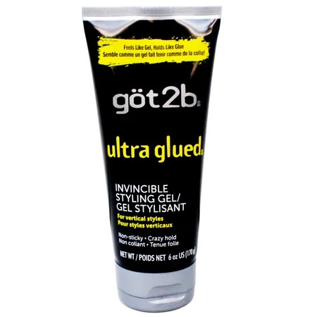 got2b Ultra Glued Invincible Styling Hair Gel, Extra Strong Hold for Men & Women, 6 oz | Walmart (US)