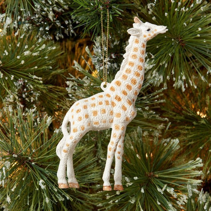 Giraffe Christmas Tree Ornament White/Gold - Wondershop™ | Target