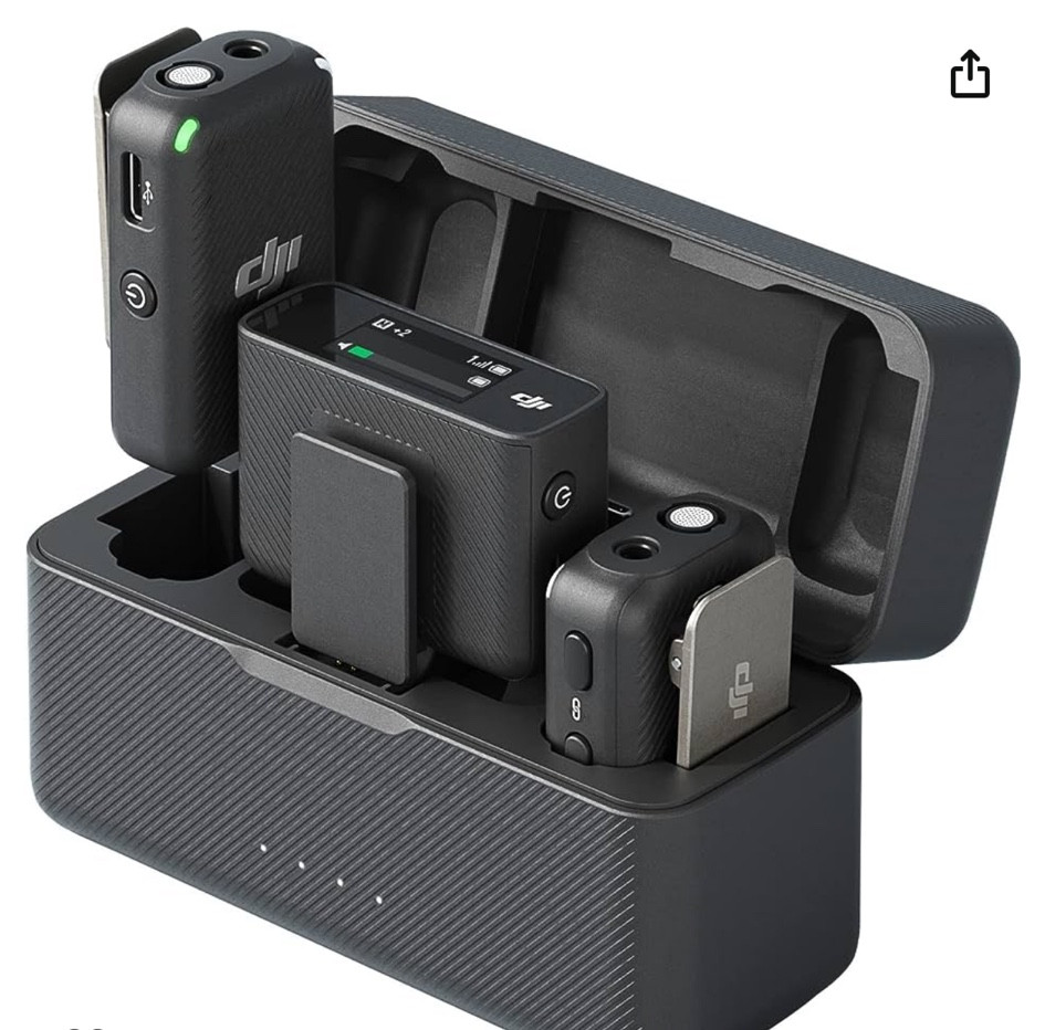 DJI Mic (2 TX + 1 RX + Charging Case), Wireless Lavalier Microphone, 250m (820 ft.) Range, 15-Hour Battery, Noise Cancellation, Wireless Microphone for PC, iPhone, Andriod, Record Interview, Vlogs 

#LTKU