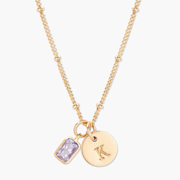 Mackenzie Birthstone Initial Pendant | Brook and York