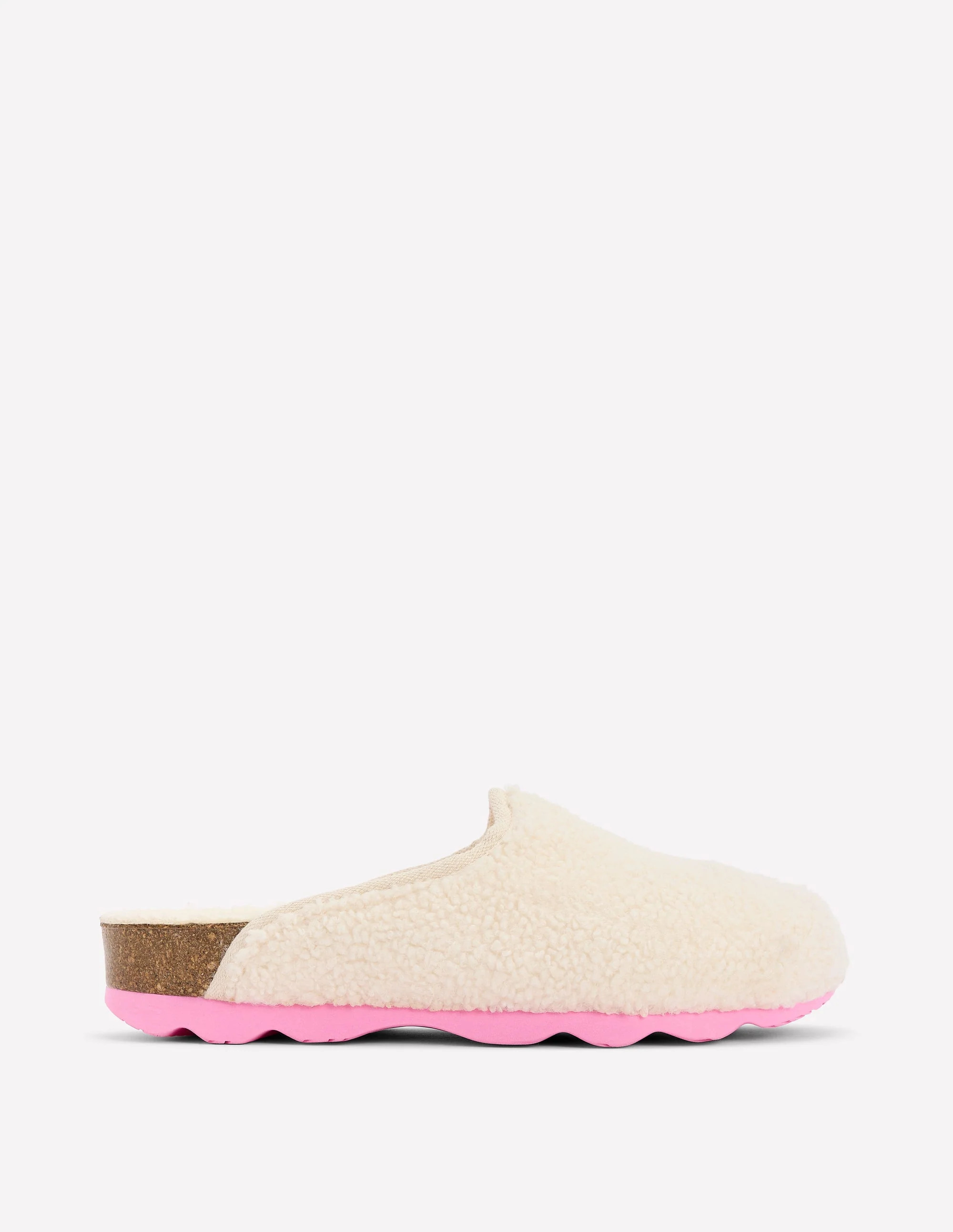 Contrast Sole Mule Slippers-Natural | Boden (US)
