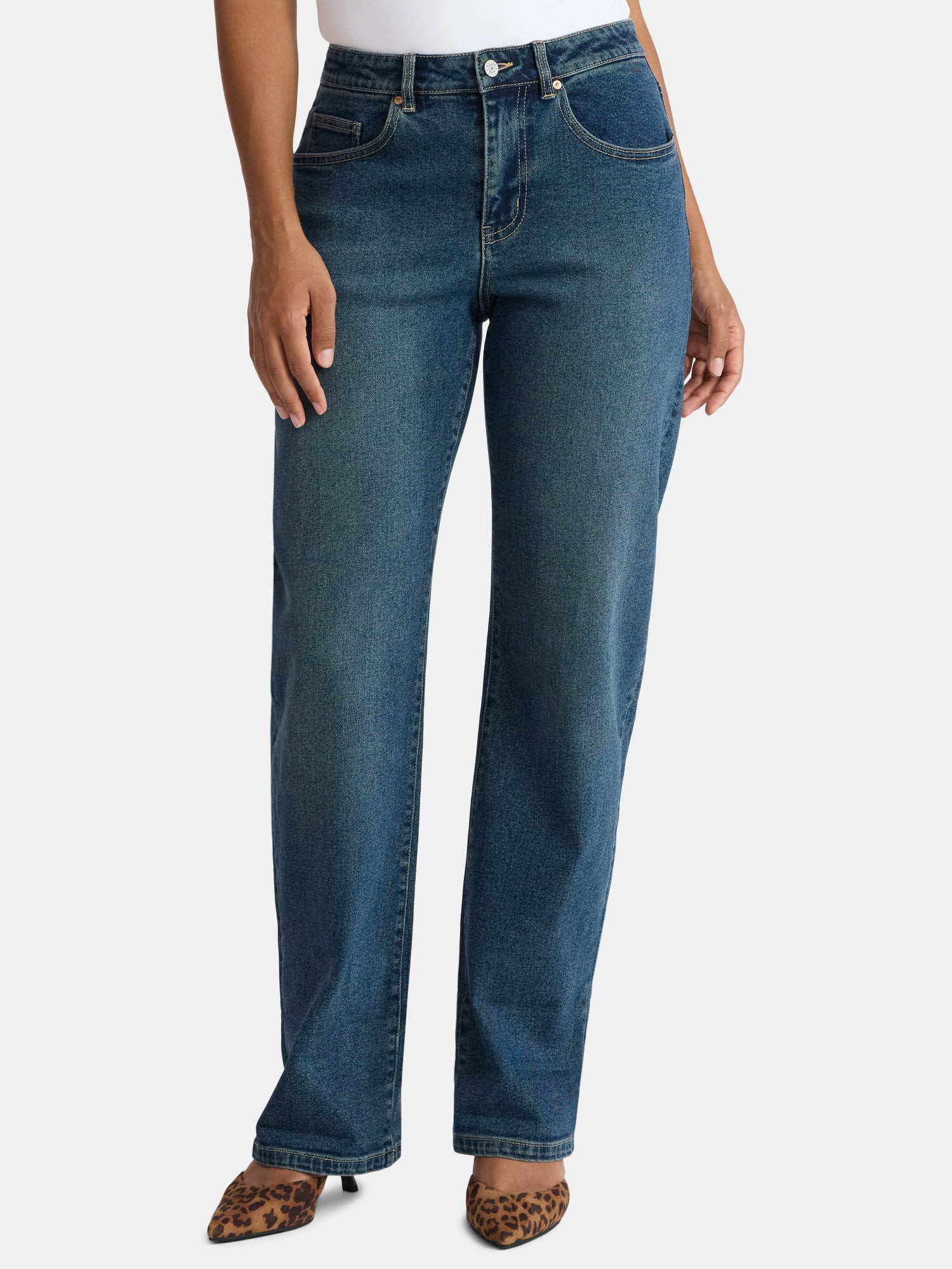 Madden NYC Women's Barrel Jeans, 28" Inseam, Sizes 00-18 | Walmart (US)