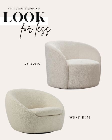 Get the West Elm look for less! This Amazon barrel chair is super trendy and affordable! Boucle barrel chair, boucle upholstered chair, boucle accent chair, white accent chair, white barrel chair, white upholstered chair, modern accent chair, modern upholstered chair, modern barrel chair, amazon accent chair, amazon barrel chair, west elm accent chair, west elm barrel chair

#LTKhome #LTKsalealert #LTKstyletip
