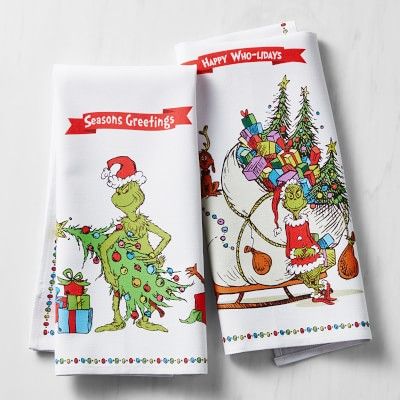 The Grinch™ Towels, Set of 2 | Williams-Sonoma