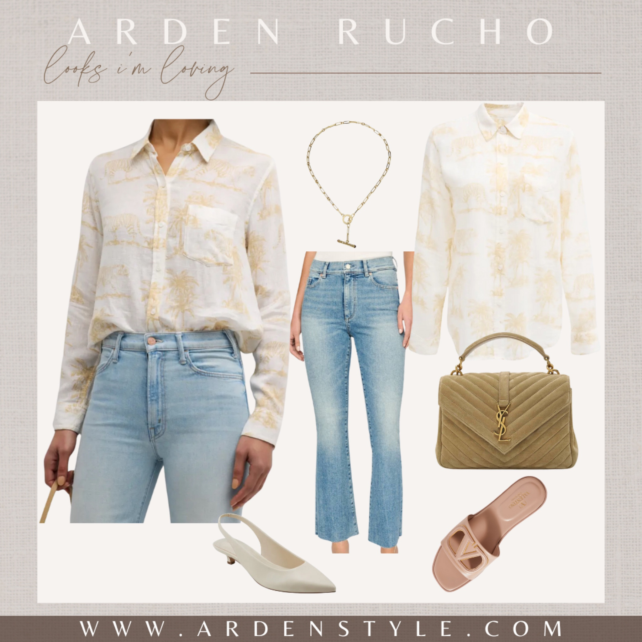 Love this outfit idea. This animal print button down pairs so well with these denim.

Adorable outfit idea for lunch dates or running errands.

#LTKover40 #LTKSeasonal #LTKstyletip