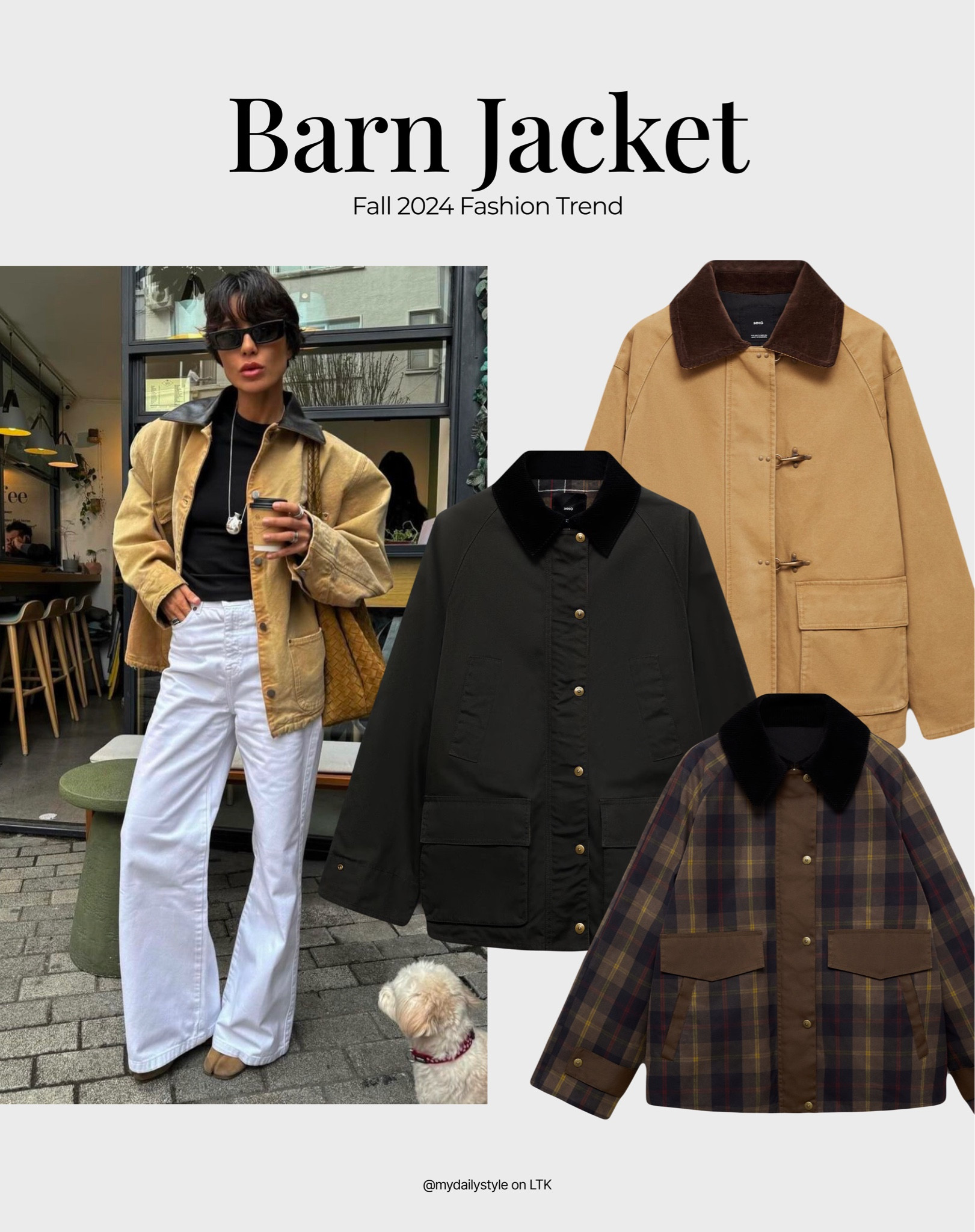 The barn jacket is another seasonal essential. Perfectly practical, stylish, & versatile piece that we all need in our fall wardrobe. Here you is my parka selection. 

Check out  my styling ideas on how to wear barn jacket in my profile. 

Tags: barn jacket, waxed jacket, parka, utility jacket, fashion trends 2024, fall style, pre-fall, autumn style, fall outfit, autumn outfit, fall fashion, autumn fashion, easy styling, simple everyday look, chic & basic outfit, Parisian look, casual outfit, capsule wardrobe, office look, brunch style, high street. 

#LTKautumn #LTKeurope #LTKstyletip