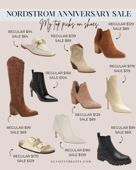 Here are my top picks on shoes from the Nordstrom Anniversary Sale. 

Fall boots, booties, cowboy boots, slides, loafers, pointy toe boots, combat boots, Chelsea boots

#LTKsalealert #LTKxNSale #LTKshoecrush