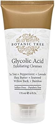 Botanic Tree Glycolic Acid Face Wash-Facial Exfoliating Cleanser w/ 10% Glycolic Acid-Acne Facial... | Amazon (US)