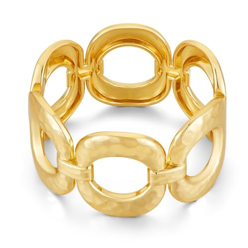 ZZQPSD Chunky Gold Bracelet for Women - Bold Bangle and Statement Adjustable Bracelet, Modern Chunky Jewelry Collection | Amazon (US)