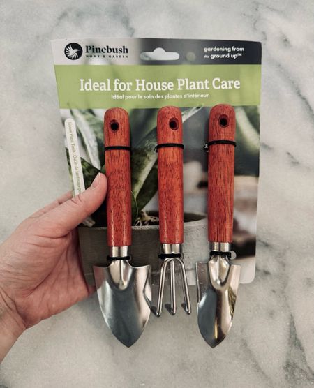 Mini gardening tools for houseplants 🥰 these are Pinebush. DeWit makes a gorgeous set too! This is a nice gift to treat yourself if you love houseplants 🪴