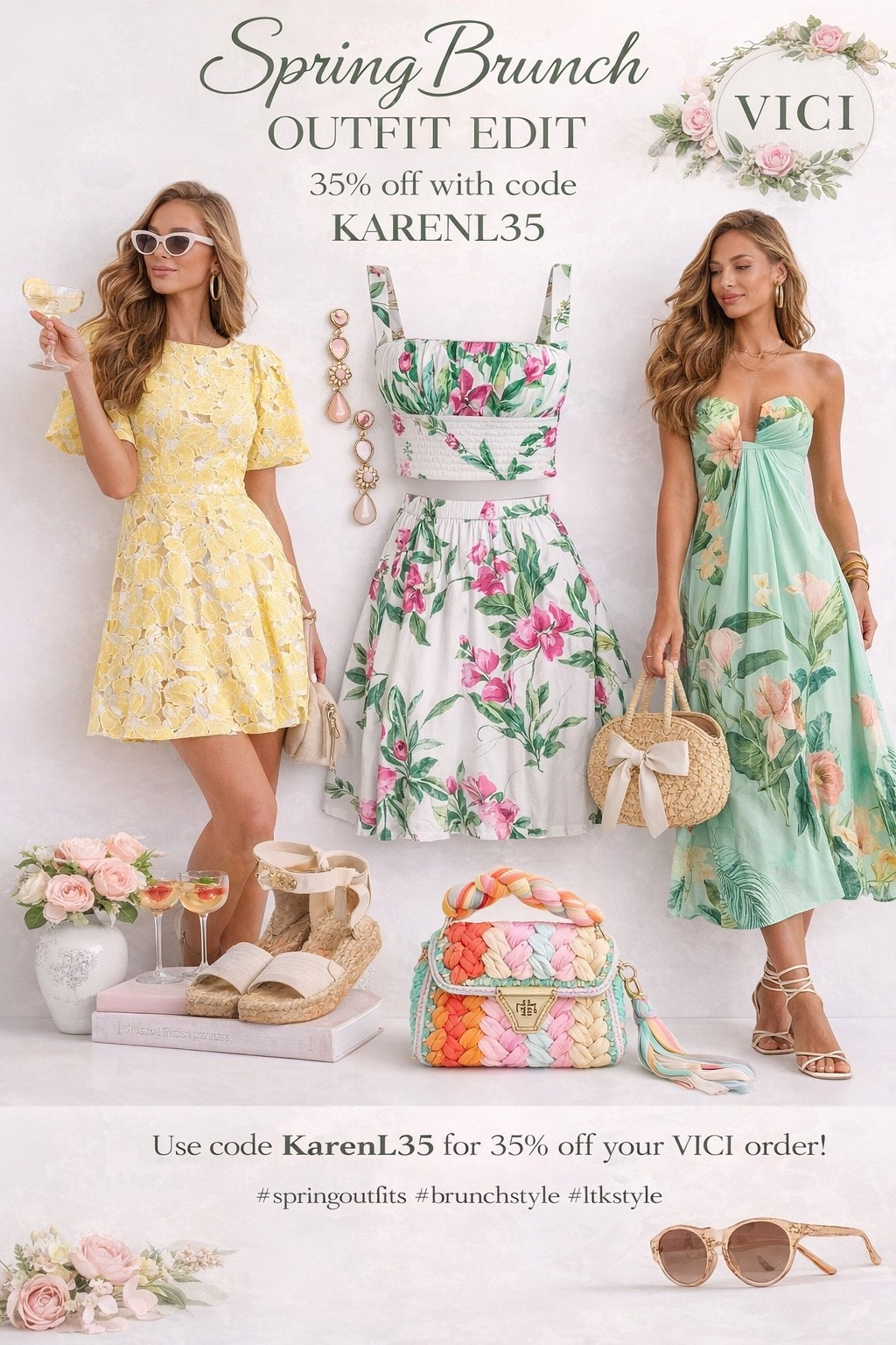 Spring outfit inspiration 🌸

These new arrivals from VICI are perfect for brunch, showers, and spring events. I’m loving the garden florals, soft pastels, and the cutest statement bags.

✨ Use my code KARENL35 for 35% off your VICI order

Everything is linked in my LTK.

Save this post if you love spring garden party style 🌿

#vicionstyle #springoutfits #gardenparty #ltkstyle #springfashion #brunchoutfit #femininefashion

#LTKSpringSale #LTKmomlife #LTKBeauty