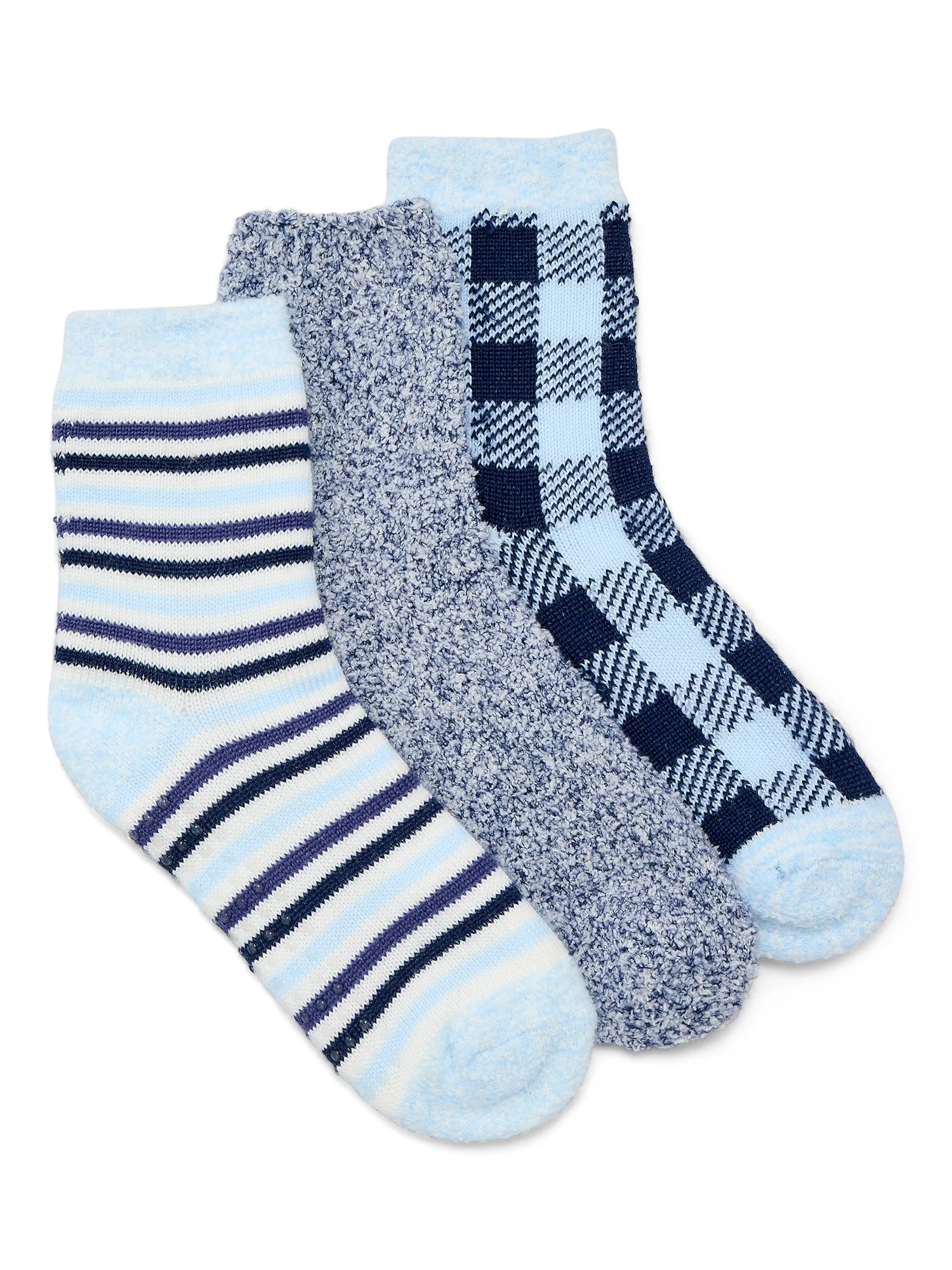 Joyspun Women's Double Layer Crew Lounge Socks, 3-Pack, Fits Shoe Sizes 4-10 | Walmart (US)