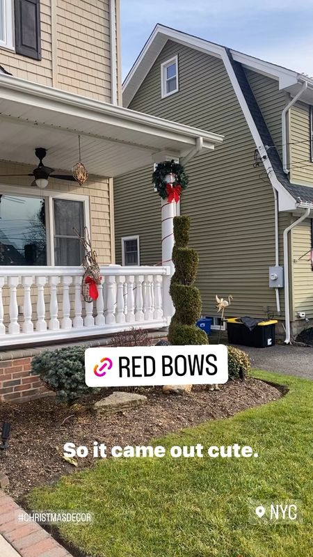 Christmas decor complete// red bows, lighted wreaths and small Christmas trees

#LTKHoliday #LTKSeasonal #LTKhome