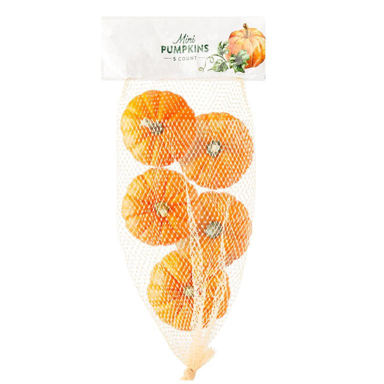 Mini Pumpkins, 5 Count Bag, Whole | Walmart (US)