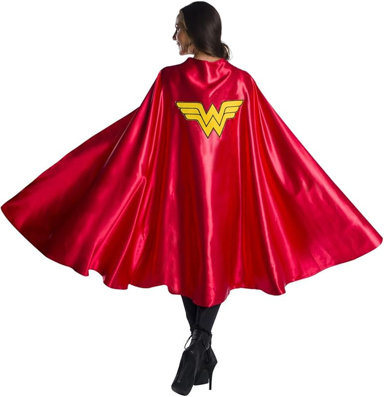 womens Dc Comics Deluxe Wonder Woman Cape Costume Accessory, As Shown, One Size US | Amazon (US)