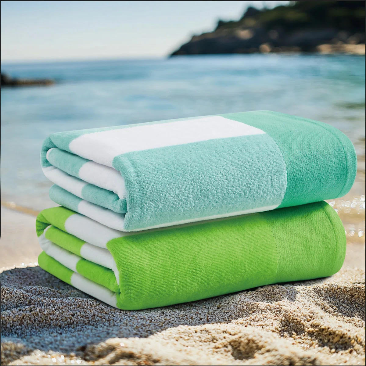 Oceanfront Resort Cabana Stripe 2 Pack Beach Towels (Set of 2) | Wayfair North America