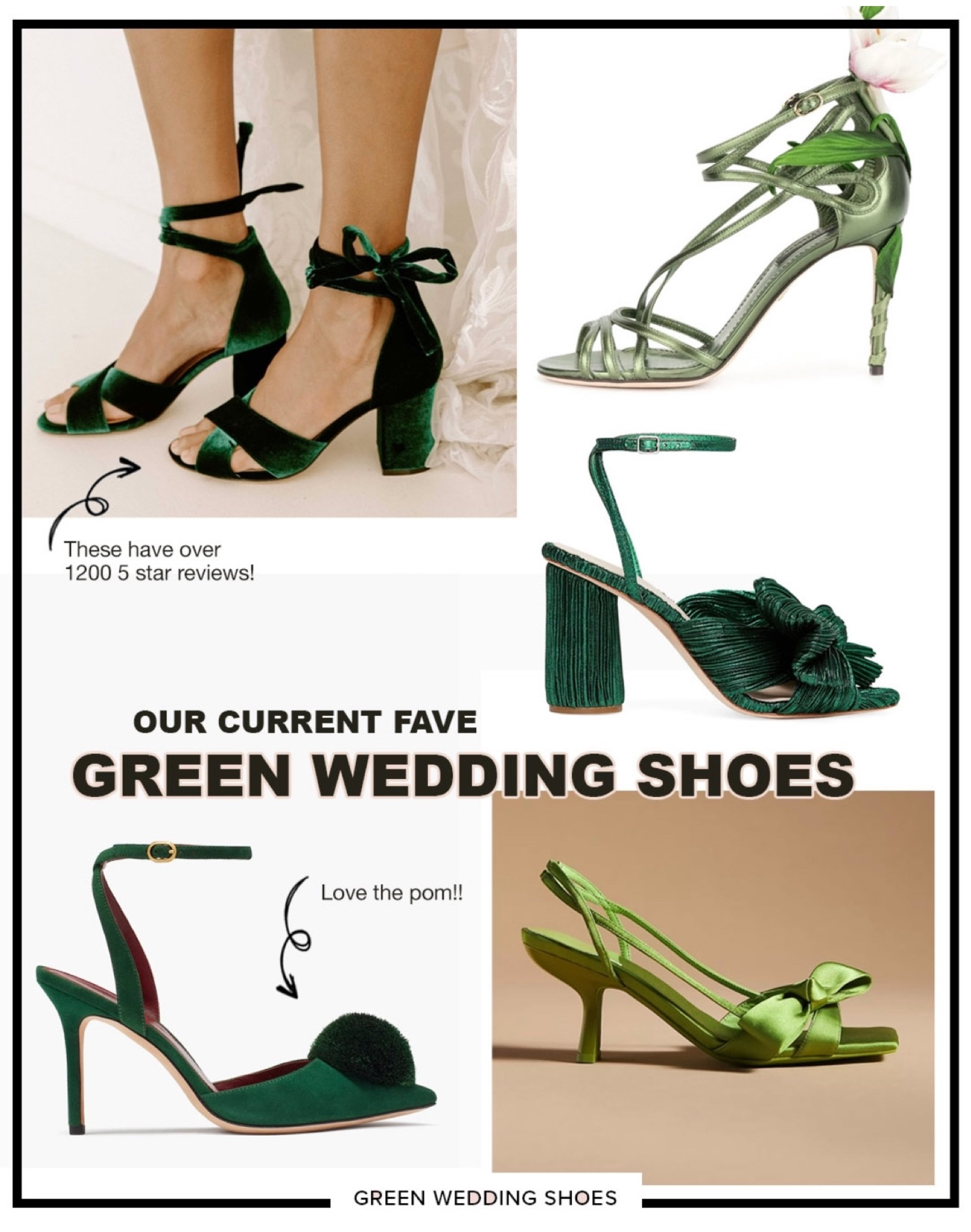 Our favorite green wedding shoes!! 

#LTKstyletip #LTKwedding #LTKshoecrush