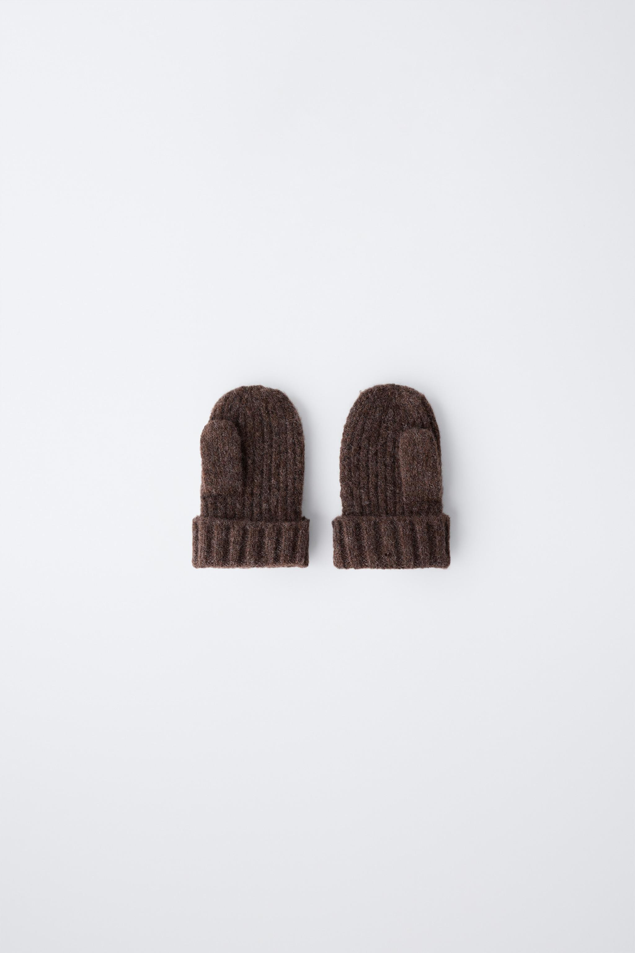 PLAIN KNIT MITTENS | Zara US