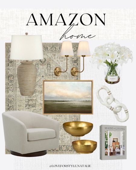 Amazon Home Decor Finds - best seller Loloii rug, ruggable inspred rug, brass bowls, decor books, swivel linen chair, wall art, mcgee & co inspired lamp, spring flowers, wall scones, pottery barn, RH inspired bowls, brass decor bowls

#LTKGiftGuide #LTKGiftGuide

#LTKsalealert #LTKU #LTKunder100 #LTKunder50 #LTKFind #LTKSeasonal #LTKstyletip #LTKhome #LTKfamily