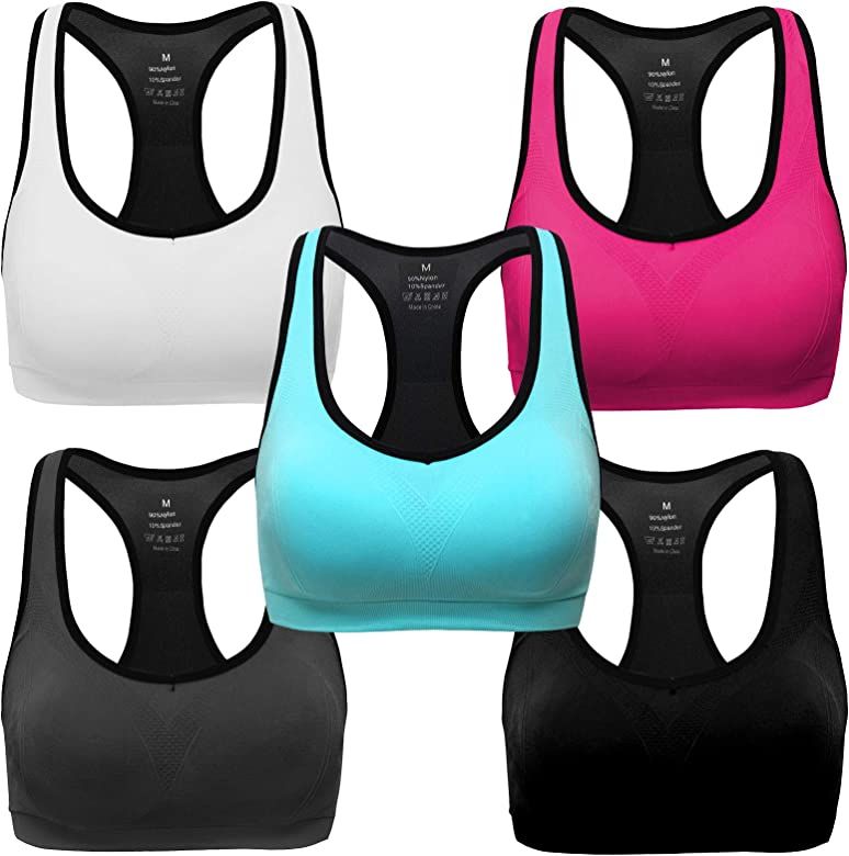MIRITY Women Racerback Sports Bras - High Impact Workout Gym Activewear Bra | Amazon (US)