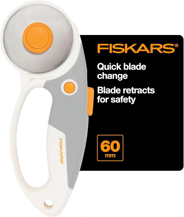 Fiskars 60mm Loop Titanium SoftGrip Rotary Cutter for Fabric & Sewing | Amazon (US)