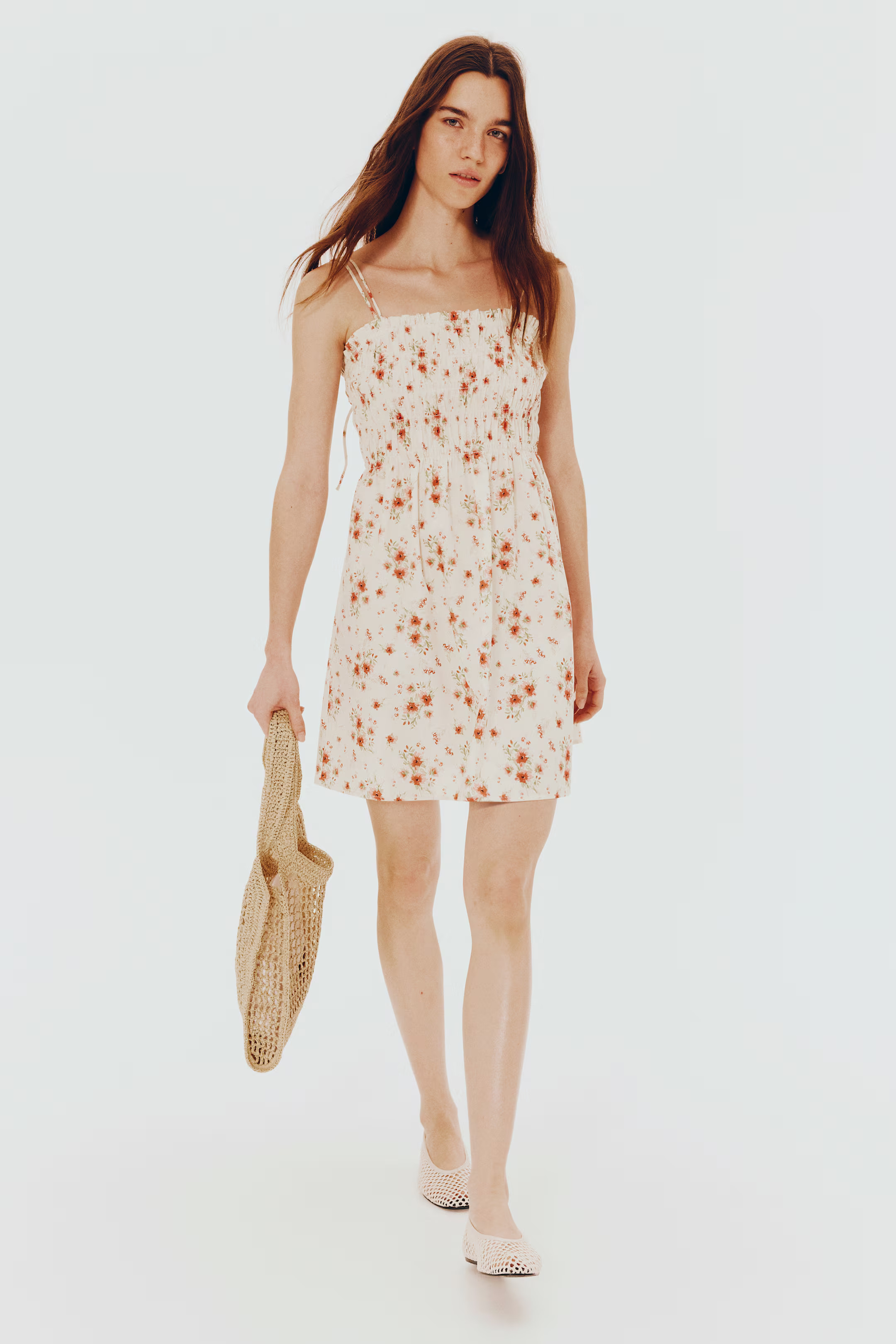 Smocked-bodice cotton dress | H&M (UK, MY, IN, SG, PH, TW, HK)