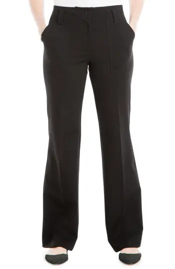 MAX STUDIO Ponte High Waist Wide Leg Pants in Black-Black at Nordstrom Rack, Size Small | Nordstrom Rack