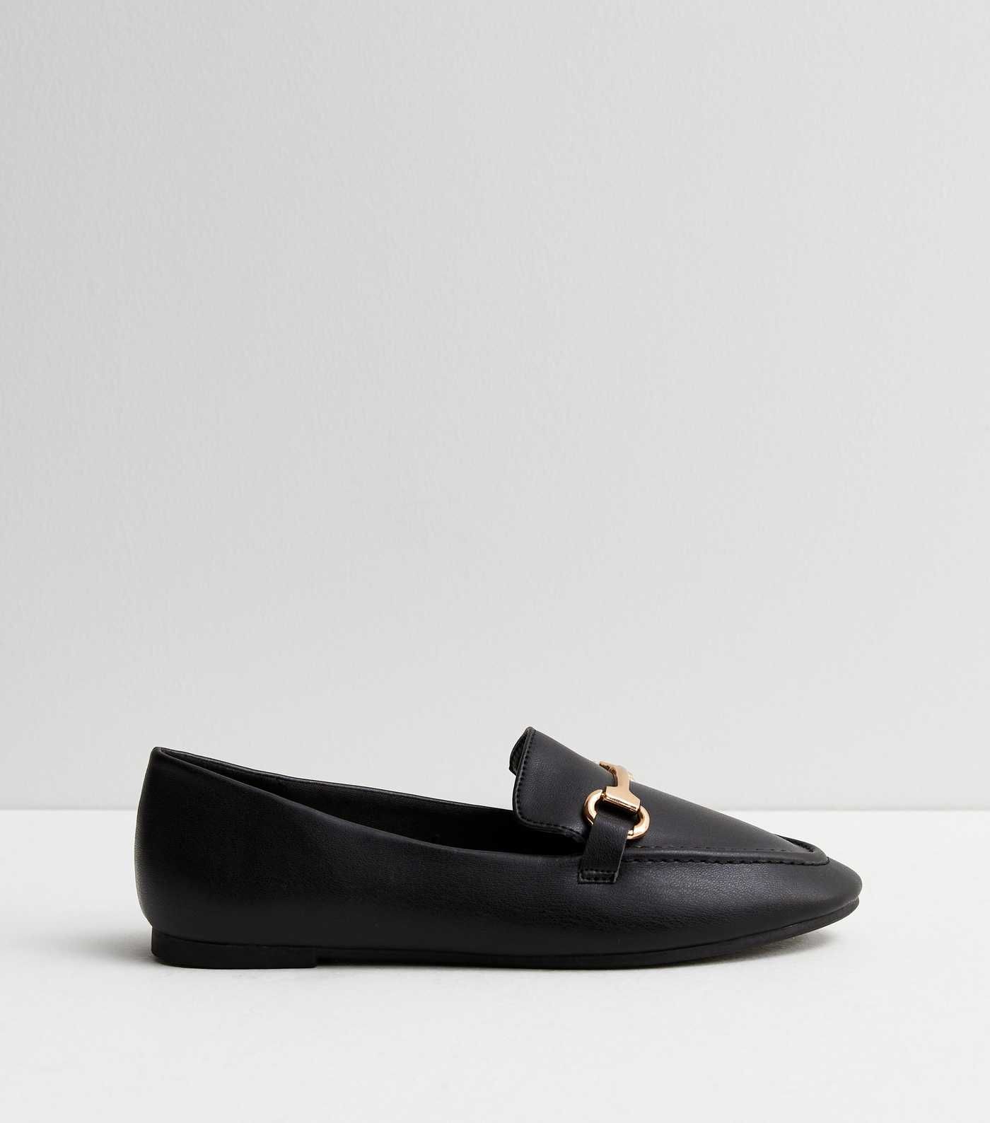 Black Leather-Look Snaffle Loafer | New Look | New Look (UK)