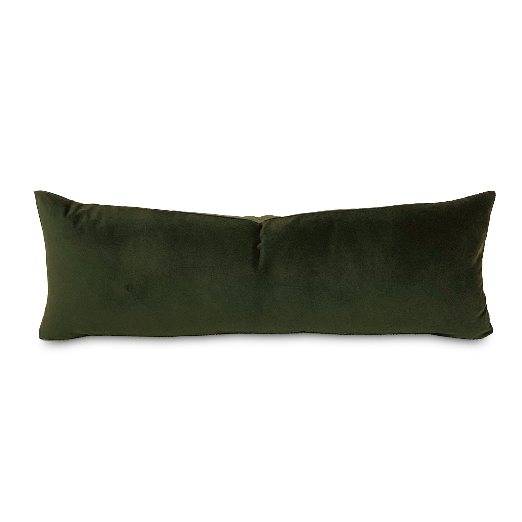 Velvet Extra Long Lumbar Pillow Cover 13x36 in Forest Green | Walmart (US)