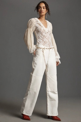 Outland Denim Bianca Mid-Rise Wide-Leg Jeans | Anthropologie (US)