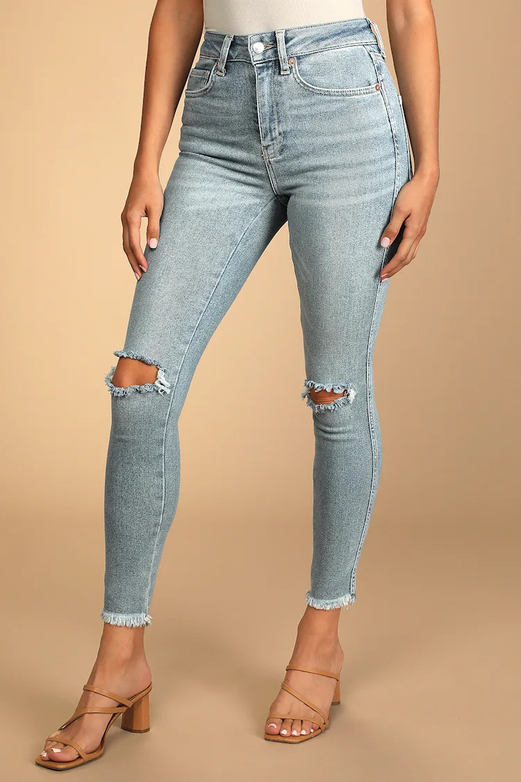 Raw Light Wash High-Rise Jegging | Lulus (US)
