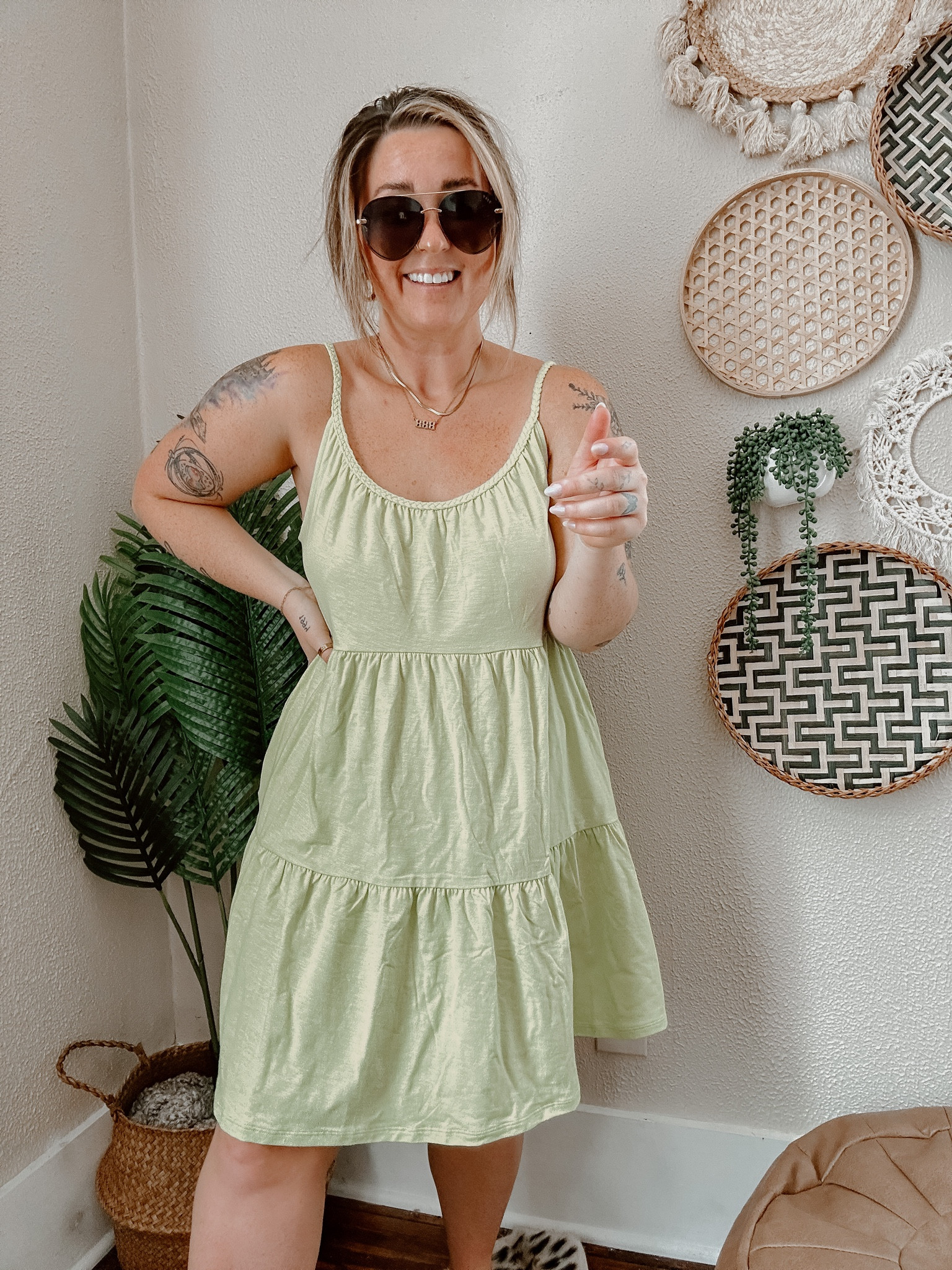 green emerald velvet dress Lime Green Seersucker Women's Dress with Navy Embroidered Whales Large main image 1