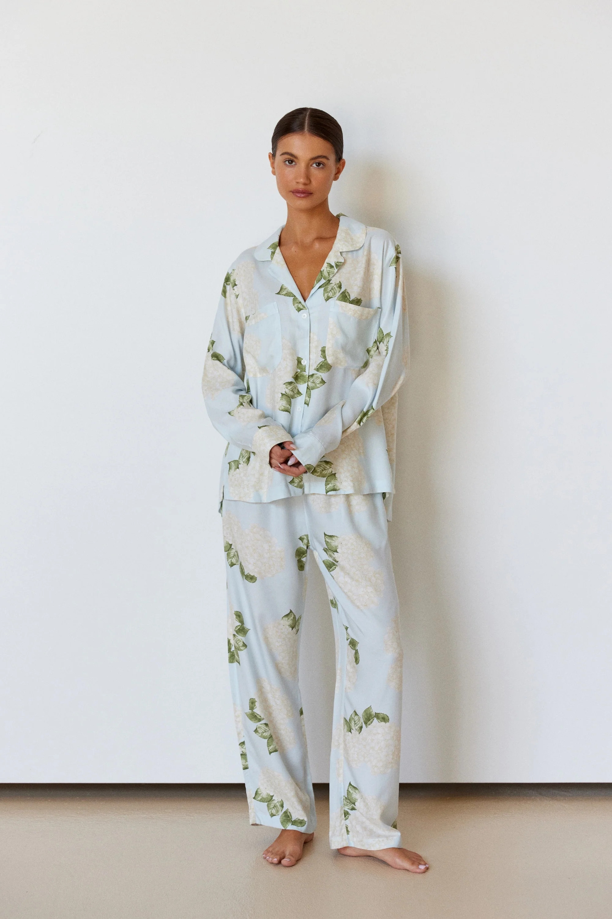 Abigail Sleep Set - Long - Heirloom Hydrangea | Piyama US