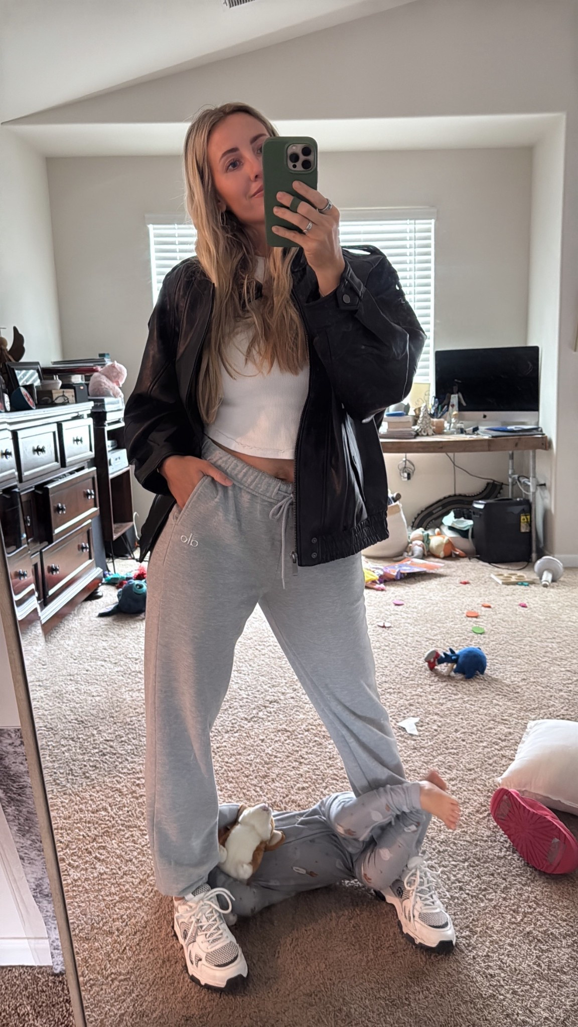 M in jacket although I could’ve definitely done a small. Abercrombie 
M in sweats. Alo 
Shoes tts. Anine bing 

#LTKShoeCrush #LTKSeasonal