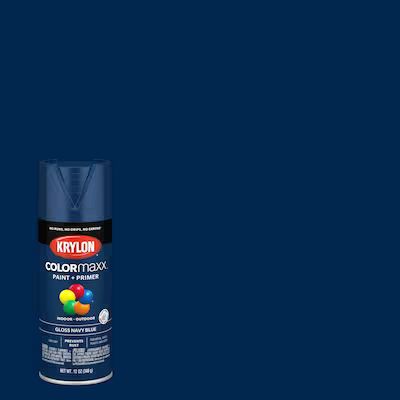 Krylon  COLORmaxx Gloss Navy Blue Spray Paint and Primer In One (NET WT. 12-oz) | Lowe's