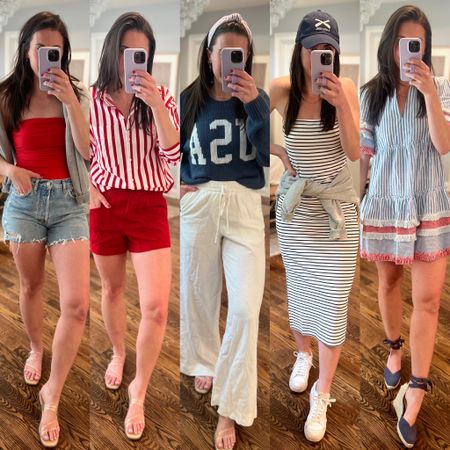 Red, white & CUTE looks for Memorial Day!! I’ve got you covered from the pool to the fireworks!! Which look is your favorite 1, 2, 3, 4 or 5?! 



#LTKunder100 #LTKstyletip #LTKSeasonal